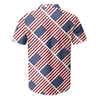 Muška košulja Muške havajske košulje Nezavisnosti Dan Zabava Šareni kratki rukav do majica Tropska kuća