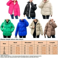 Capreze Solid Color Coat pune zip puffer jakne za žene kaput sa džepovima zadebljanih jakna za odmor