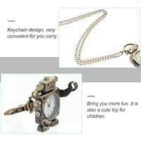 Postavljanje Creative Robot Privjesak ogrlica Gledajte privjesak za privjesak za ključeve vintage Delikatni
