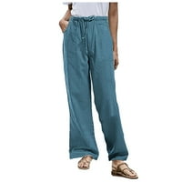 Yubatuo hlače za žene modne čvrste boje Samostojeći džepni pantalone za slobodno vrijeme ženske hlače