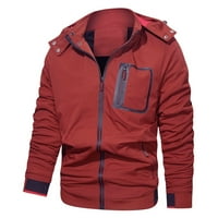 Leey-World Jackets za muškarce muški jesen i zimski vjetrovi na dugim rukavima na otvorenom jakna s
