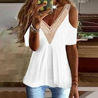 Hollow čipka majica hladnog ramena TOP ROPA MUJER majica Top dugi rukav za žene Bluze V-izrez Oblikovane