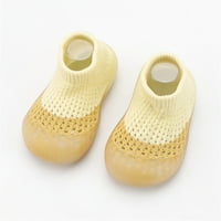 SHPWFBE Cipele prve elastične šetače rupe mališane u zatvorenim bojama mrežaste čarape za bebe