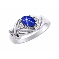 * Rylos zagrljaji i poljupci prsten xoxo blue star safir & dijamantni prsten - septembar roštilj *