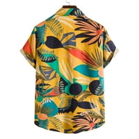 CLlios Havajske košulje za muškarce Ljetna tropska grafička majica Redovna fit majica kratkih rukava