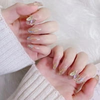 Sjajni lažni nokti 3D leptir sjajni dijamantski nokti za žene djevojke Jelly ljepilo model