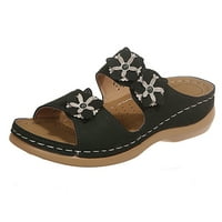 Ženske sandale Mother Day Days Solid Colous Comfort izdubljeni ležerne papuče sa cvijećem klinaste platforme
