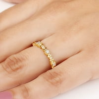 Cvjetni inspirirani CT prirodni dijamantski polučvrsti prsten za žene u zlatu, april Birthstone Prsten,