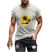 Penkaiy Men Casual Carm 3D Digitalni ispis Pulover Fitness Sportske kratke hlače rukave majice Bluze