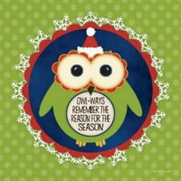Owl Holiday IV poster Print by Stephanie Marrott