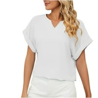 T majice za žene Bijele ponude za čišćenje ženskog modnog kratkih rukava Retro okrugli izrez Uskršnji