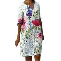 Cleariance Ležerne haljine za žene Žene Modni povremeni cvjetni ispis Labavi Veliki Velike veličine