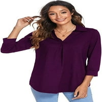 Dabuliu ženske vrhove V-izreza s rukavom, ljetna naručivanja tuničke bluze