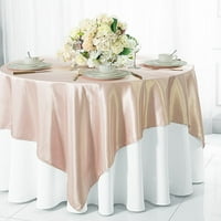 Vjenčani posteljina Inc. Satin Trg tablice za prekrivanje tablice - rumenilo ružičasto
