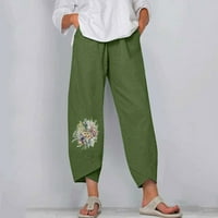 Ženske hlače sa džepovima sa džepom, široke noge Capri hlače za žene, žene hlače za žene za ljetnu plažu