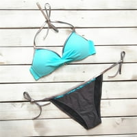 Eashery Womens kupaće kupaće kostimi za kupaći kostim bikini set plava l