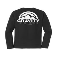 Gravity Outdoor Co. Majica s dugim rukavima - crna - Bijeli logo - s