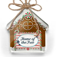 Ornament tiskan jednostrani dom besplatne četvrtine jula Američke zvijezde i pruge božićni neonblond