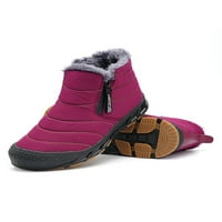 Daeful Womens Snežne čizme plišane obloge tople cipele casual zimsko čizma patent zatvarača bez klizanja