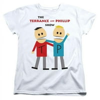Trevco STHPK119-WT - South Park i Terrance & Phillip Ženska majica kratkih rukava, Bijela - velika