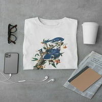 Plava Jay majica Men -John James Audubon dizajni, muški medij