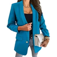 KPOPLK Blazer za žene Ženska casual odijelo ovratnik Blazer Business Professional Attire Dugi rukav