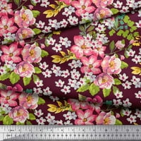 Soimoi pamučna kambrička tkaninska tkaninska listova i boion cvjetni dekor tkanini od tiskanog dvorišta