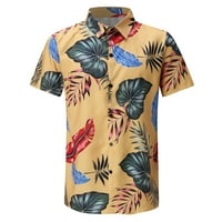 Feternal ljeto Novi kratki rukav plus veličine Muške majice od labavih lapela Havajske košulje za muškarce