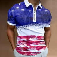USA zastava 4. jula Muška košulja majica-down majice kratka rukava majica bluza Nezavisnost Dan zastava