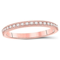 Jewels 14kt Rose Gold Womens Okrugli dijamant Jednostruki redni prsten CTTW
