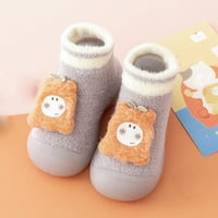 Cipele za dijete Toddle Toddle Obuća Zimske male cipele Mekano dno unutarnje klizni topla crtani medvjedi