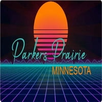 Parkers Prairie Minnesota Vinil Decal Stiker Retro Neon Design