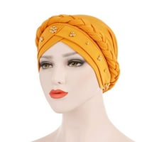 Ploknplq Sunčani šeširi za žene Sun Hat pletena šešica za šešice za žene, kapice Zbirske turban zamotače