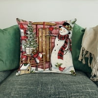 MoxLink božićni jastučnice Xmas Element skriveni patentni zatvarač Santa Claus Backing Jastuk Cover