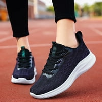Ležerne prilike za žene sportske cipele pletene mreže čipke UP prozračne meke jedine pješačke cipele