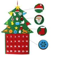 Suncoda Christen Drvo ukrasi Božićni ukrasi Veliki felets Božićni događajni kalendar sa džepovima