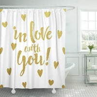 Umjetnička zaljubljena zlatna srca srca caligrafska klasična kreativna kupatilo za kupanje za kupanje