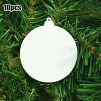 10 akrilnih praznih božićnih bauhlija ogledalo božićno stablo DIY privjesak