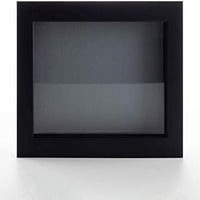 Black Wood Bo okvir za prikaz sa sivom kockicom za zaštitu od sive kiseline - sa hardverom za zaštitu