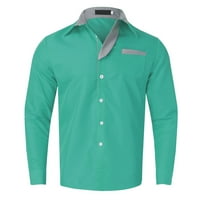 Muška modna bluza Top majica Modna casual Top odjeća Jednostavna udobna odjeća gumba čvrstog boja Top