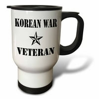 3Droza korejski ratni veteran, crno-bijelo, putna krigla, 14oz, nehrđajući čelik