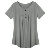 DrpGunly ljetni vrhovi kratki rukav bluza s majicom na vrhu labavog tunika tee plus veličina ženskih