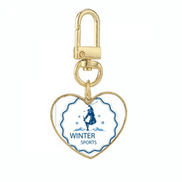 Zimska sportski odijelo Vodeni zlatni kljeznica Metalni držač za ključeve