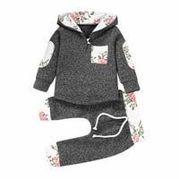 Toddler novorođenčad dječački dječački odjeća odjeća plaćena jeseni zimski topli dugi rukav dukserice