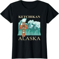 Vintage Kectikan Alaska majica Indijanka Totemska majica