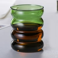 Obojene staklene čaše za piće Glass čaše Čaj pivo za dom dnevno koristite rođendan vjenčanje 300ml prozirno