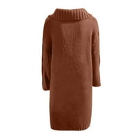 Aaiymet ženske kardiganke rukave pletene otvorene prednje modne labave elegantne džep džemper pojedinačni