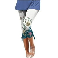 Patlollav Womans Udobne obrezirane pantalone za slobodno vrijeme Duksevi Yoga Hlače