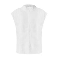 Eashery Womens T majica bluza za vrat za vrat Žene Thirts White 4xL