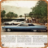 Metalni znak - Cadillac automobili - Vintage Rusty Look